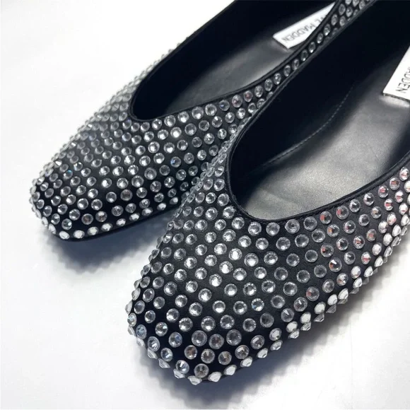 STEVE MADDEN Delphine Rhinestone Square
Toe Ballet Flat - Picture 6 of 11